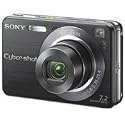 Sony Cybershot DSCW120/B 7.2MP Digital Camera with 4x Optical Zoom with Super Steady Shot (Black)